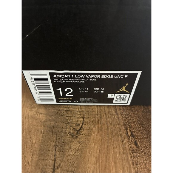 Nike Jordan 1 Low Vapor Edge UNC Blue PE Size 12 Football Cleats HF5570-140 - Picture 10 of 10